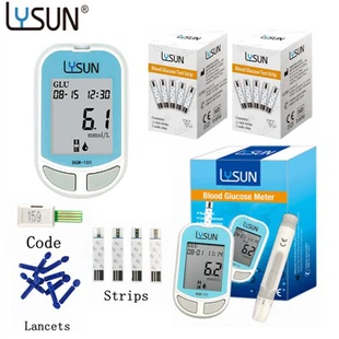 Lysun BGM-101 Monitor Glwcos Gwaed Glwcometer Ar gyfer Prawf Diabetes Cartref